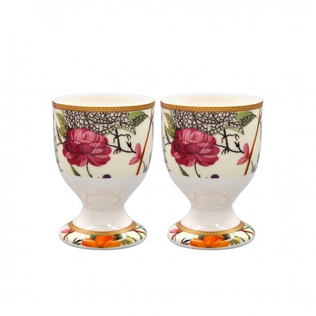 Set de 2 coquetiers en porcelaine - W.Kilburn