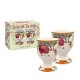 Set de 2 coquetiers en porcelaine - W.Kilburn