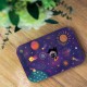 Plateau rectangulaire kraft (mate 28x18 cm) - Cosmic (miaou)