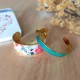 Bracelet manchette 20mm - Le bonheur est partout
