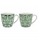 Lot de 2 tasses déjeuner assorties en porcelaine - Acorn