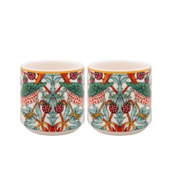 Set de 2 coquetiers en porcelaine - William Morris (Strawberry Thief)