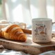 Mug ceramic 350ml - Bonjour un café un croissant