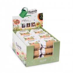 Display of 18 egg boxes of 6 flowers bombs