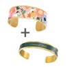 Lot de 2 bracelets manchette (1 de 20mm & 1 de 8mm) - Le Bonheur est Partout