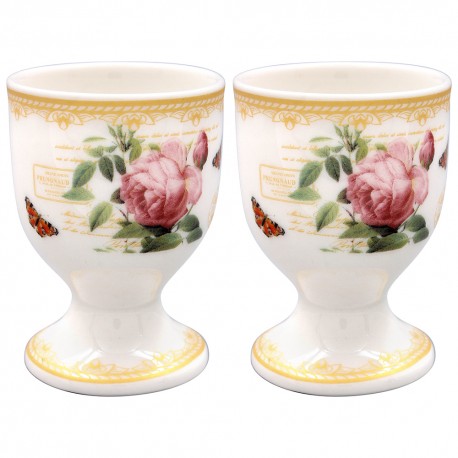Set de 2 coquetiers en porcelaine - Redoute Rose*