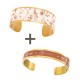 Lot de 2 bracelets manchettes 20mm & 8 mm- Fleurever