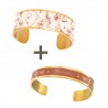 Lot de 2 bracelets manchette (1 de 20mm & 1 de 8mm) - Fleurever