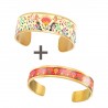 Lot de 2 bracelets manchette 20mm & 8mm - Tu me donnes des ailes