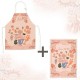 Lot tablier et torchon 100% coton biologique - Sea Reine