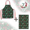 Lot tablier et torchon 100% coton biologique - Colibri