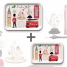 Lot de plateaux rectangulaires kraft (1 S et 1 L) - London Style