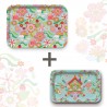 Lot de plateaux rectangulaires kraft (1 S et 1 L) - Psyché Summer