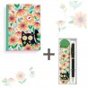 Lot carnet A5 deluxe (160p.) et étui stylo - Retro Love