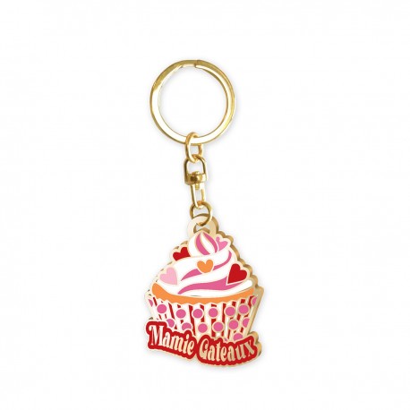 Porte-clés en métal - De l'amour et des cupcakes (mamie gâteaux)