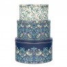 Set 3 boîtes rondes gigognes GM métal -William Morris (S. Thief Blue)