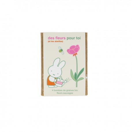 Set of 4 flowers bombs - Miffy (Des fleurs pour toi)