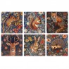 Set de 6 dessous de verre en céramique - William Morris Wild life