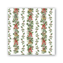 Cocktail napkin - Holiday Garland
