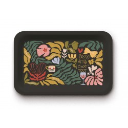 Plateau rectangulaire kraft S (brillant) - Le bonheur se partage