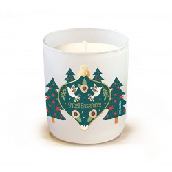 Bougie parfumée 220gr en verre blanc - Ho Ho Ho (Noël ensemble)
