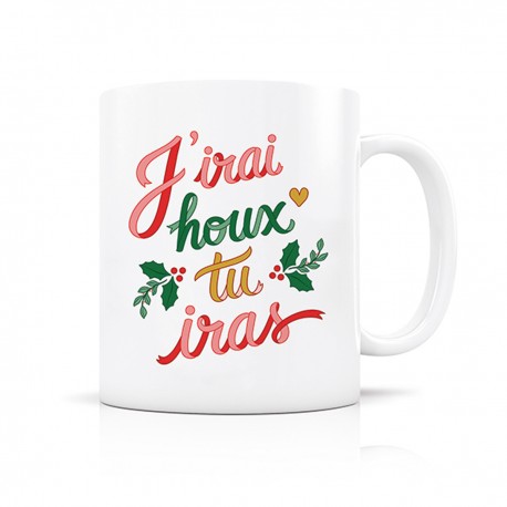Mug céramique 350ml - Ho Ho Ho (J'irai houx tu iras)