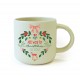 Mug céramique rond vert 350ml - Ho Ho Ho (All I want...)