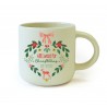 Mug céramique rond vert 350ml - Ho Ho Ho (All I want...)