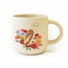 Round ceramic mug 12oz - Nature vivante (Chouette fascinante)