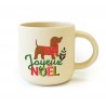 Round ceramic mug 12oz - Un Noël qui a du chien (Joyeux Noël)
