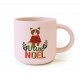 Mug céramique rond rose 350ml - Un Noël qui a du chien (vive Noël)