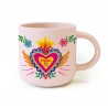 Mug céramique rond rose 350ml - Canta la Vida