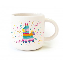 Round ceramic mug 12oz - Canta la Vida (Piñata)