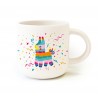 Mug céramique rond blanc 350ml - Canta la Vida (Piñata)