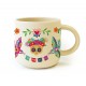 Round ceramic mug 12oz - Canta la Vida (Calavera)