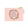 Porte-monnaie en coton rose - Ho Ho Ho (le plus beau cadeau...)