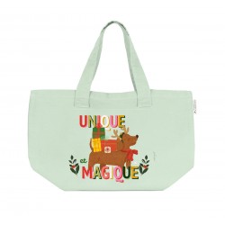 Large tote bag woth closure - Un Noël qui a du chien