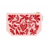 Trousse cosmétique en coton GM rose - Le bonheur se partage