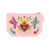 Trousse cosmétique en coton GM rose - Canta la Vida (Ex voto)