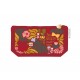 Trousse rectangulaire en velours PM rouge - Le bonheur se partage