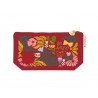 Trousse rectangulaire en velours PM rouge - Le bonheur se partage
