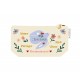 Trousse rectangulaire en coton PM beige - Le bonheur se partage