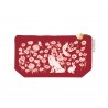 Trousse rectangulaire en velours PM rouge - Nature vivante