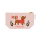 Small cotton pouch (24x13 cm) - Un Noël qui a du chien