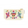 Trousse rectangulaire en coton PM beige - Canta la Vida (Amor)