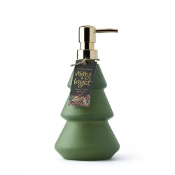 Savon liquide flacon verre 500ml en forme de sapin - Merry & Bright