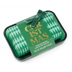 Soap bar 200g with glass soap dish - Christmas (Forest pine)