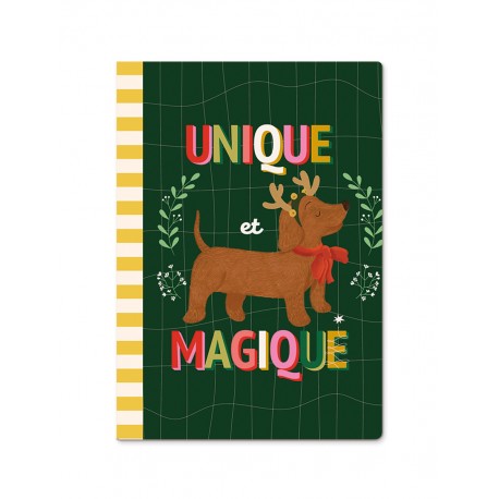 A5 notebook - Un Noël qui a du chien (unique et magique)