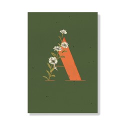 Mini journal - Monogram Floral A