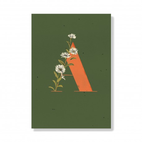 Mini journal - Monogram Floral A